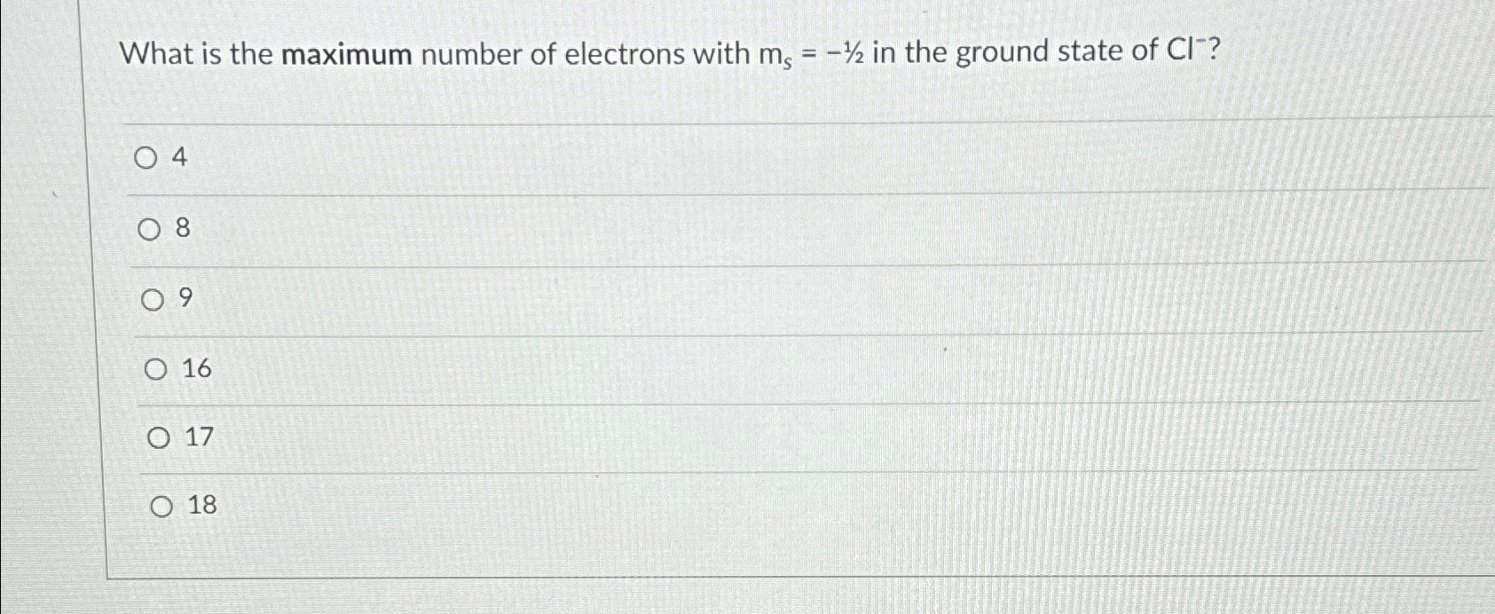 Solved What is the maximum number of electrons with ms=-12 | Chegg.com