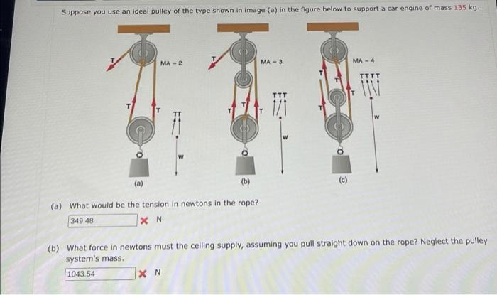 Solved Suppose You Use An Ideal Pulley Of The Type Shown In | Chegg.com