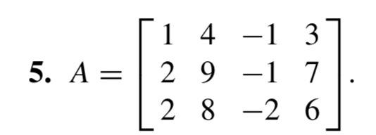 Solved For Problems 1−5, determine the null space of A and | Chegg.com