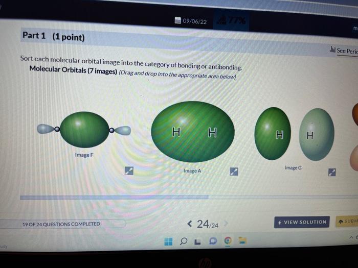 Solved Sort Each Molecular Orbital Image Into The Category | Chegg.com