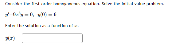 Solved Consider The First Order Homogoneous Equation Solve