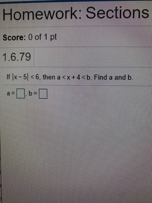Solved Homework: Sections Score: 0 of 1 pt 1.6.79 If [x - 5] | Chegg.com