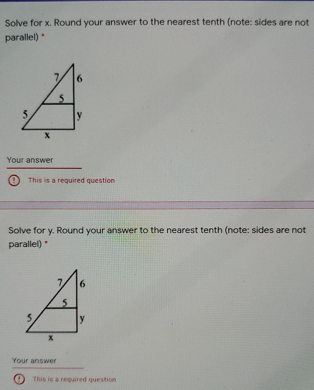 Solved Solve for x. Round your answer to the nearest tenth. | Chegg.com