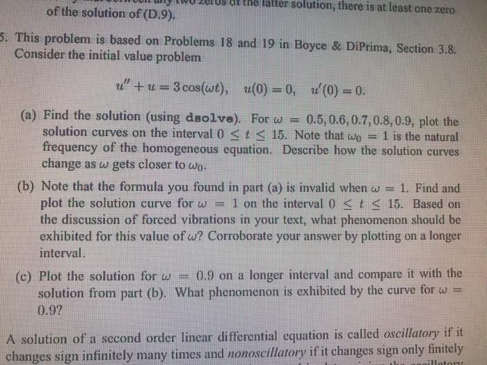 Solved of the solution of (D.9). of the latter solution, | Chegg.com