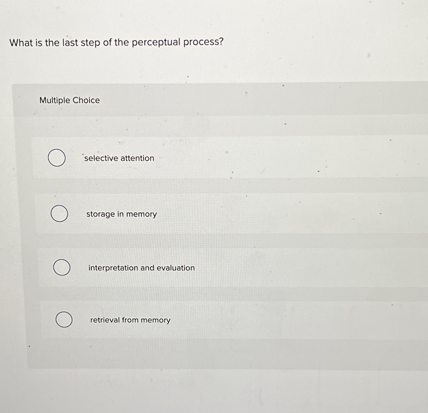 Solved What is the last step of the perceptual | Chegg.com