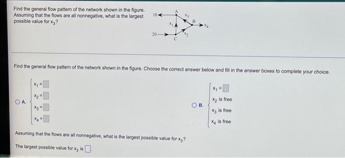 Solved Find the general flow pattern of the network shown in | Chegg.com