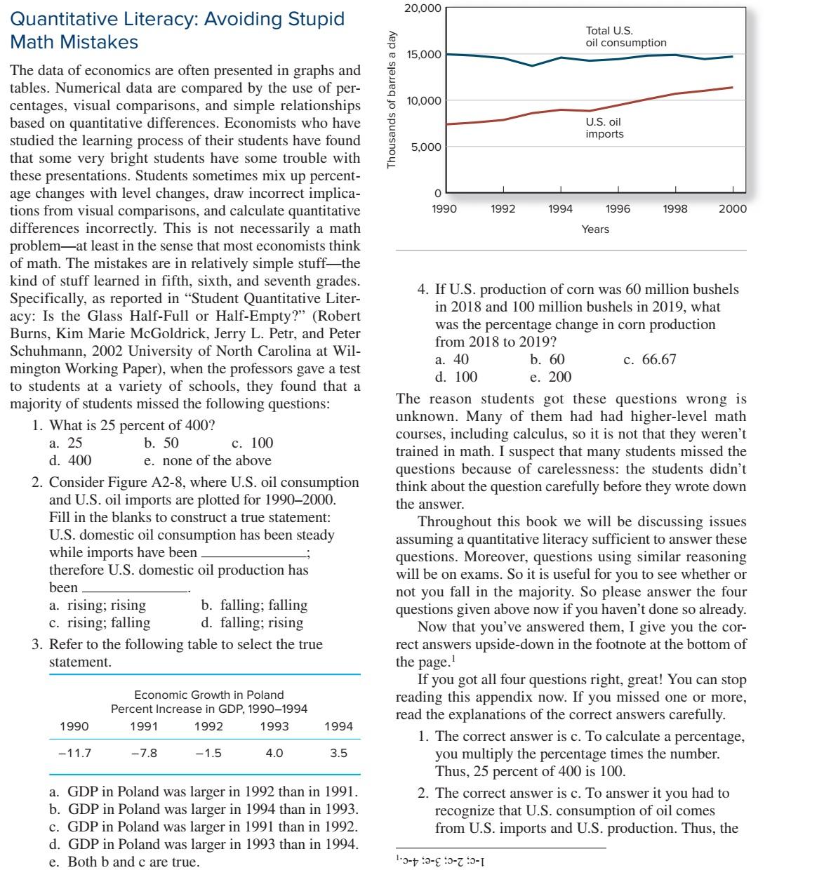 Solved 20,000 Quantitative Literacy: Avoiding Stupid Math | Chegg.com