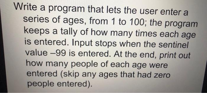 Solved Write a program that lets the user enter a series of | Chegg.com