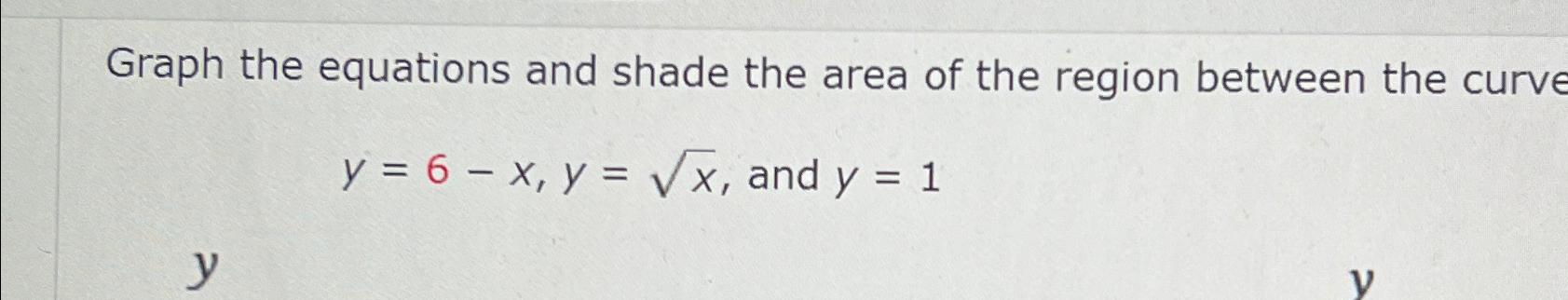 Solved Graph the equations and shade the area of the region | Chegg.com