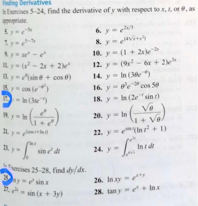 Solved In Exercises 57 60 Solve For T 57 A E 0 31 27 Chegg Com