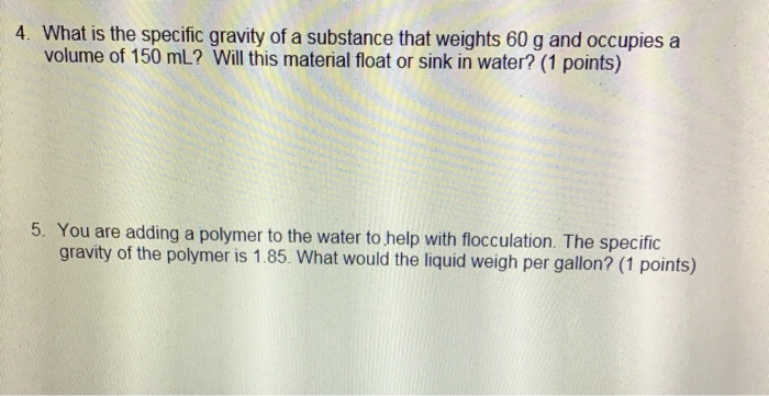 Solved Using Density to Determine the weight and Volume of | Chegg.com