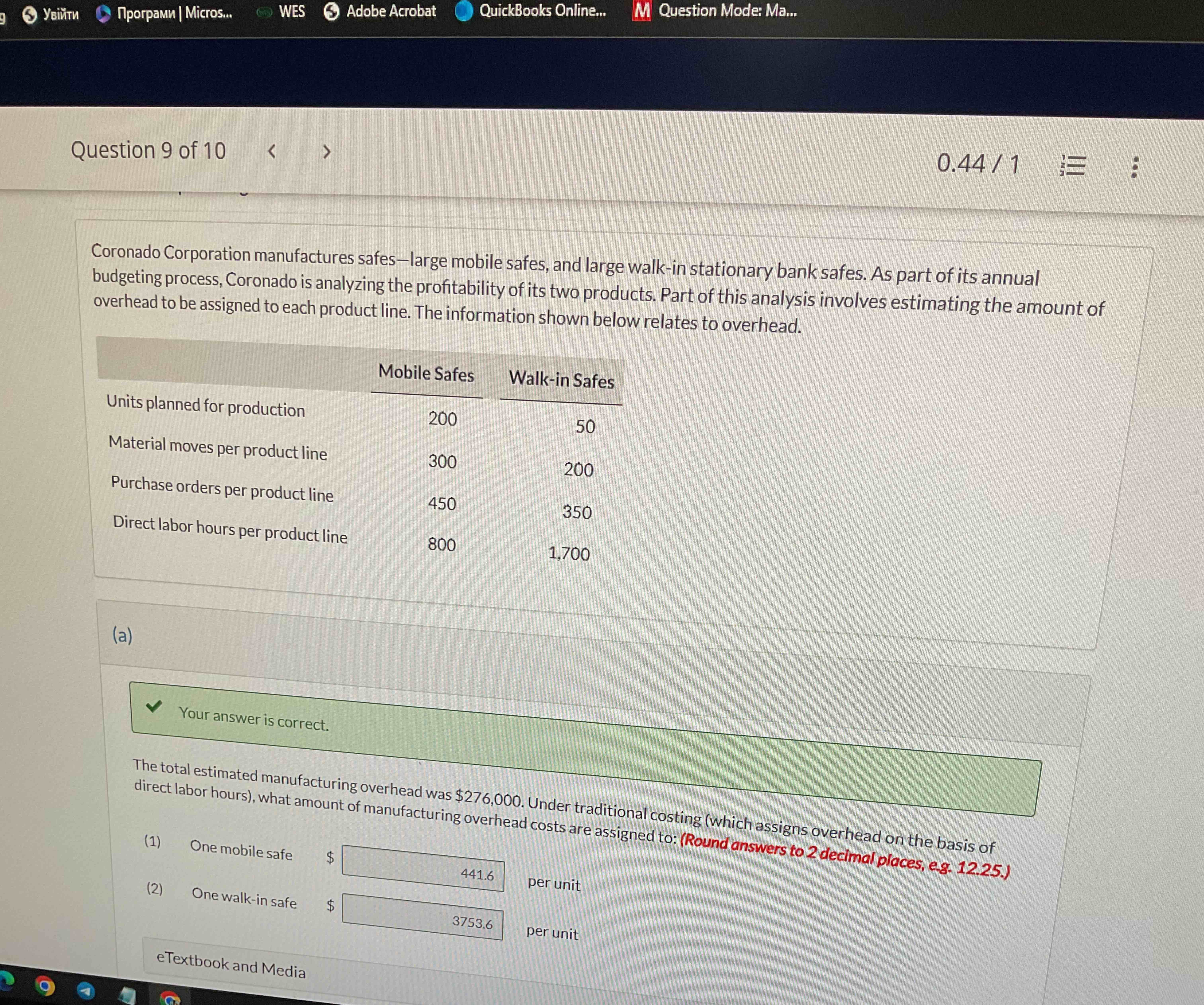 Solved Hello, please help me with managerial accounting | Chegg.com