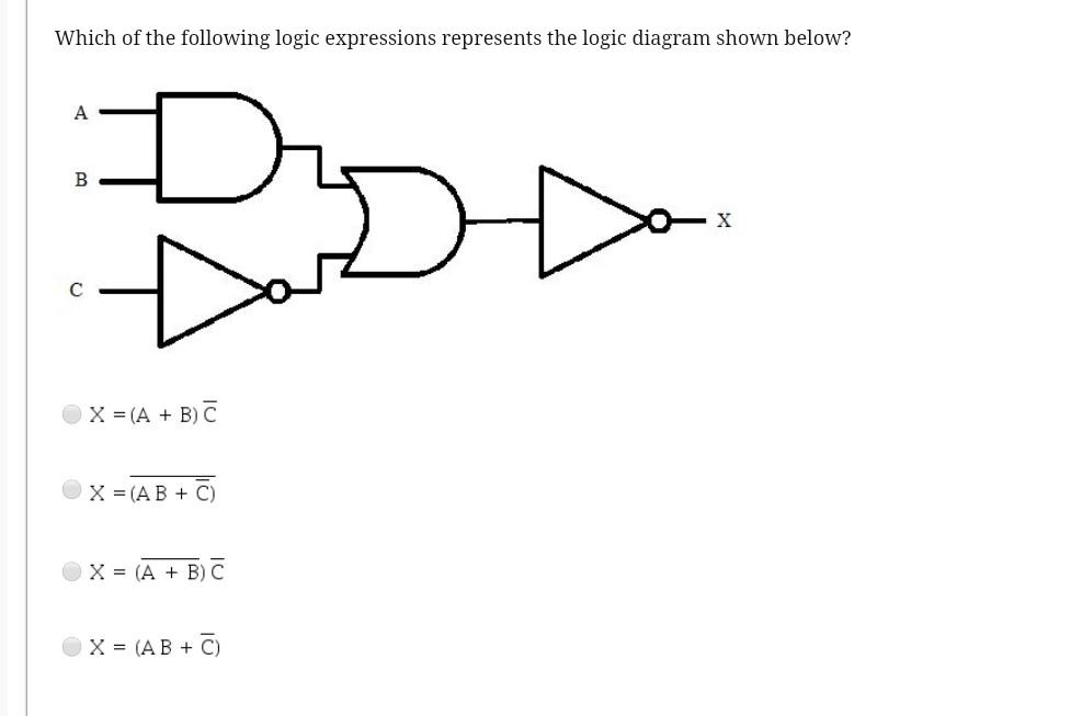 Solved Which Of The Following Logic Expressions Represents | Chegg.com