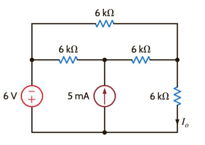 Solved find I0 using loop(mesh) analysis | Chegg.com