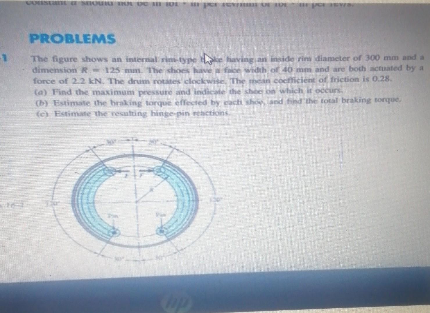Internal Rim Feature Solved The figure shows an internal rim-type thike having an | Chegg.com