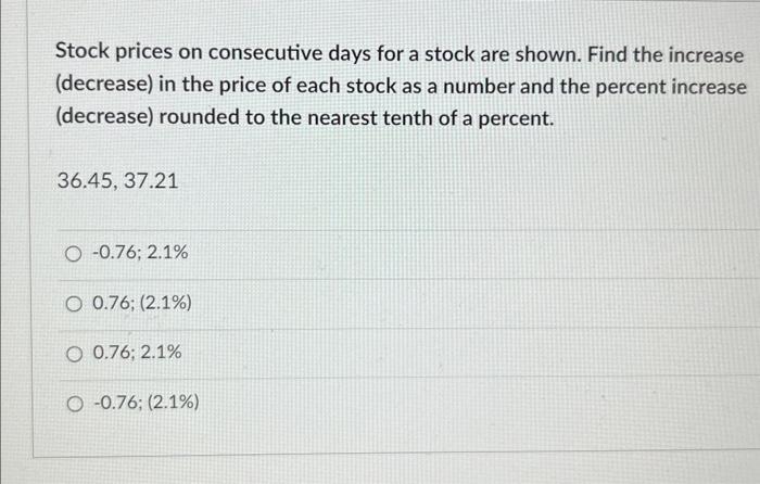 Solved ou are asked to create a table for stock prices with