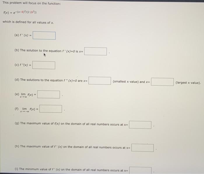 Solved This problem will focus on the function: f(x) = | Chegg.com