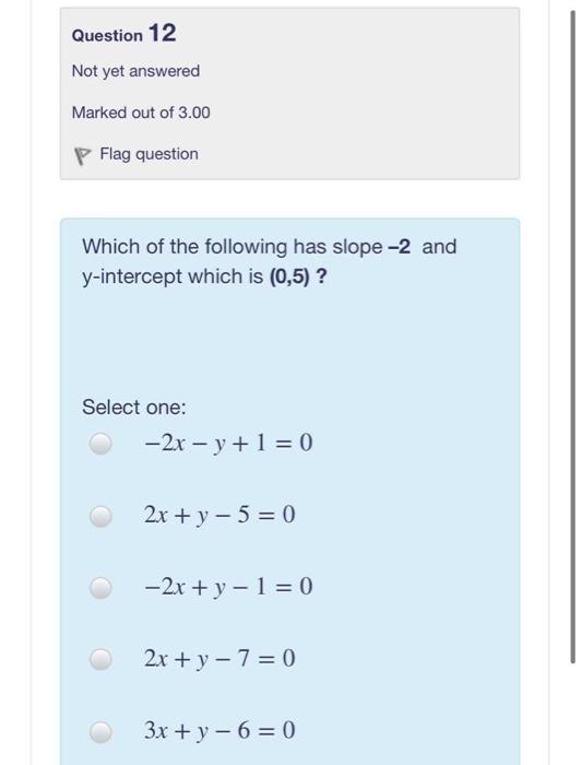 Solved Question 11 Not yet answered Marked out of 3.00 P | Chegg.com