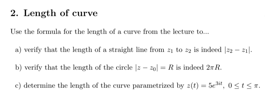 find the length of the curve formula