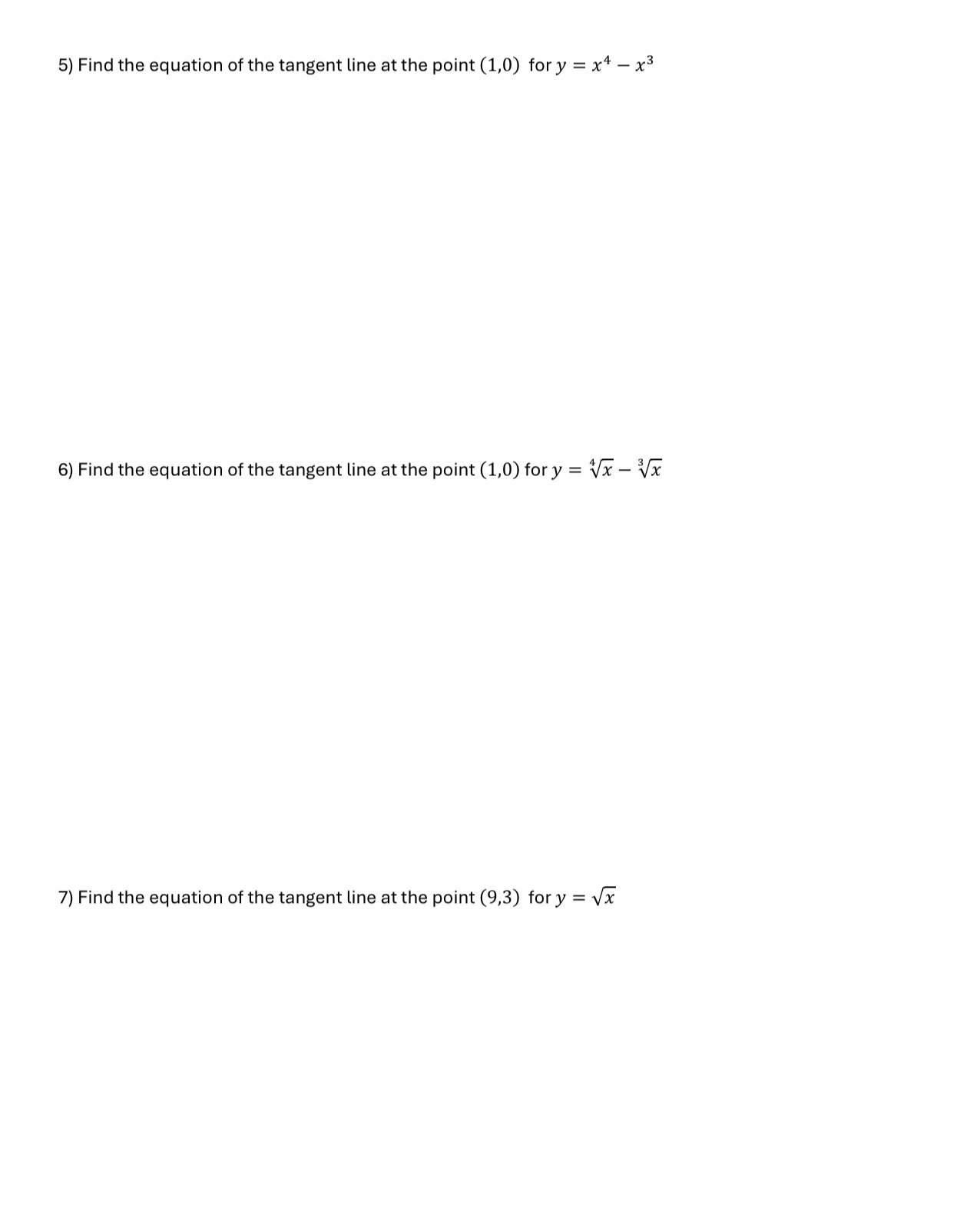 Solved Find the equation of the tangent line at the point