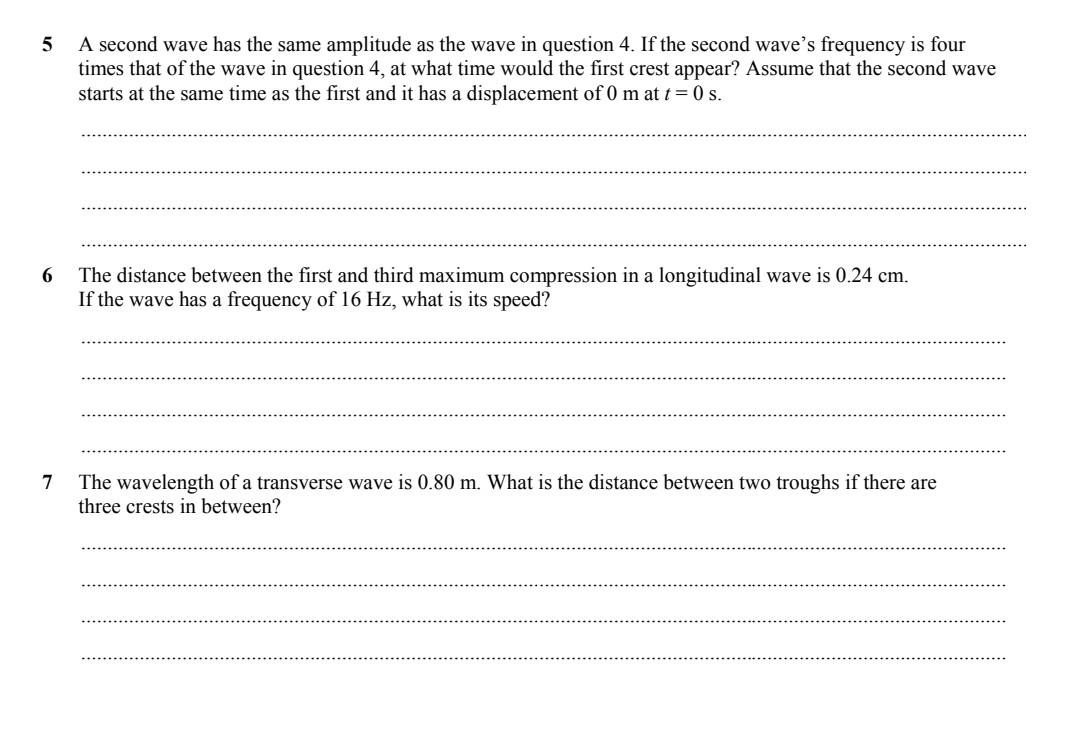 Solved 1 Forty waves pass a given point in 12 seconds. | Chegg.com