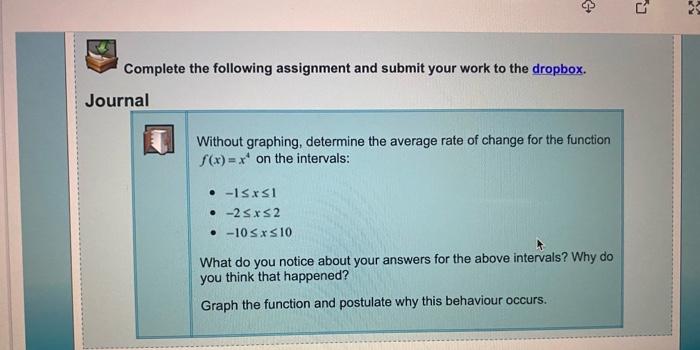 Solved 다 Complete the following assignment and submit your | Chegg.com