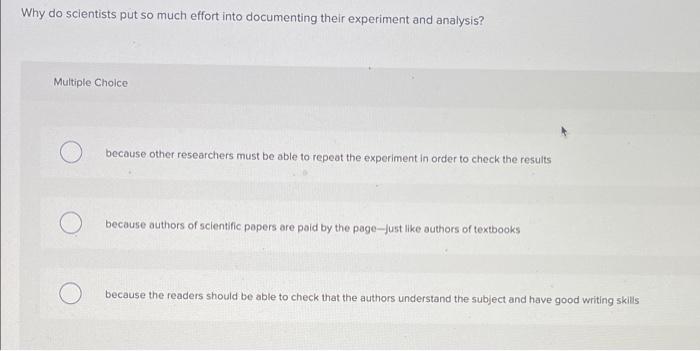 Solved How is a control group treated in a scientific | Chegg.com