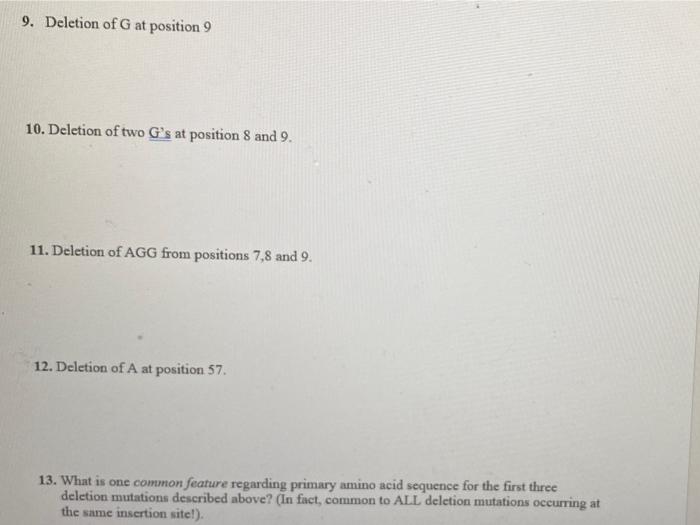 Solved In addition to single base changes in a DNA (and | Chegg.com