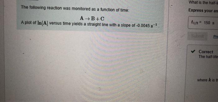 Solved A reaction in which A, B, and C react to form | Chegg.com