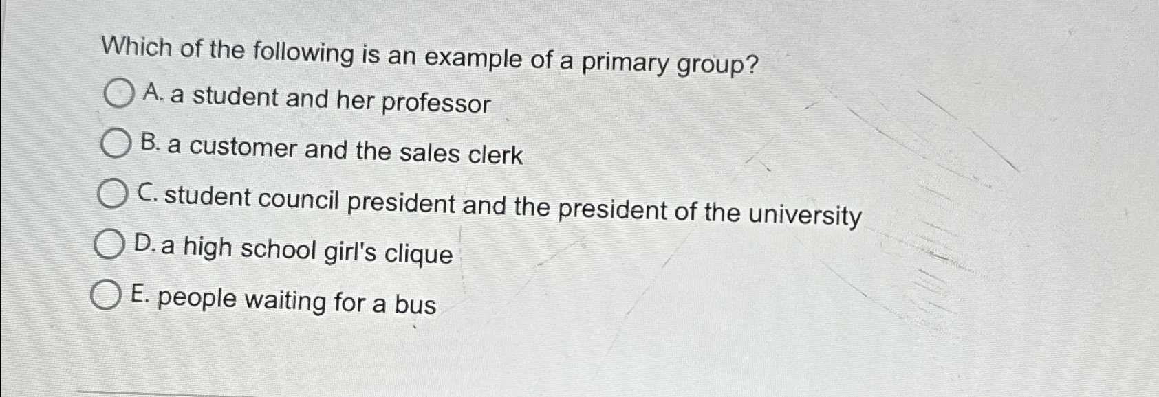 Solved Which of the following is an example of a primary | Chegg.com
