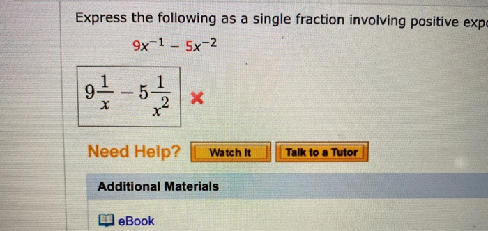 Solved Express the following as a single fraction involving | Chegg.com