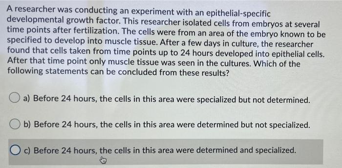 Solved A researcher was conducting an experiment with an | Chegg.com