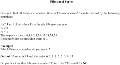 Solved Goal is to find nth Fibonacci number. What is | Chegg.com