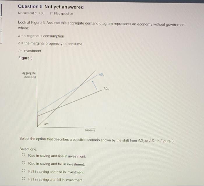 Solved Question 5 Not yet answered Marked out of 1.00 Flag | Chegg.com