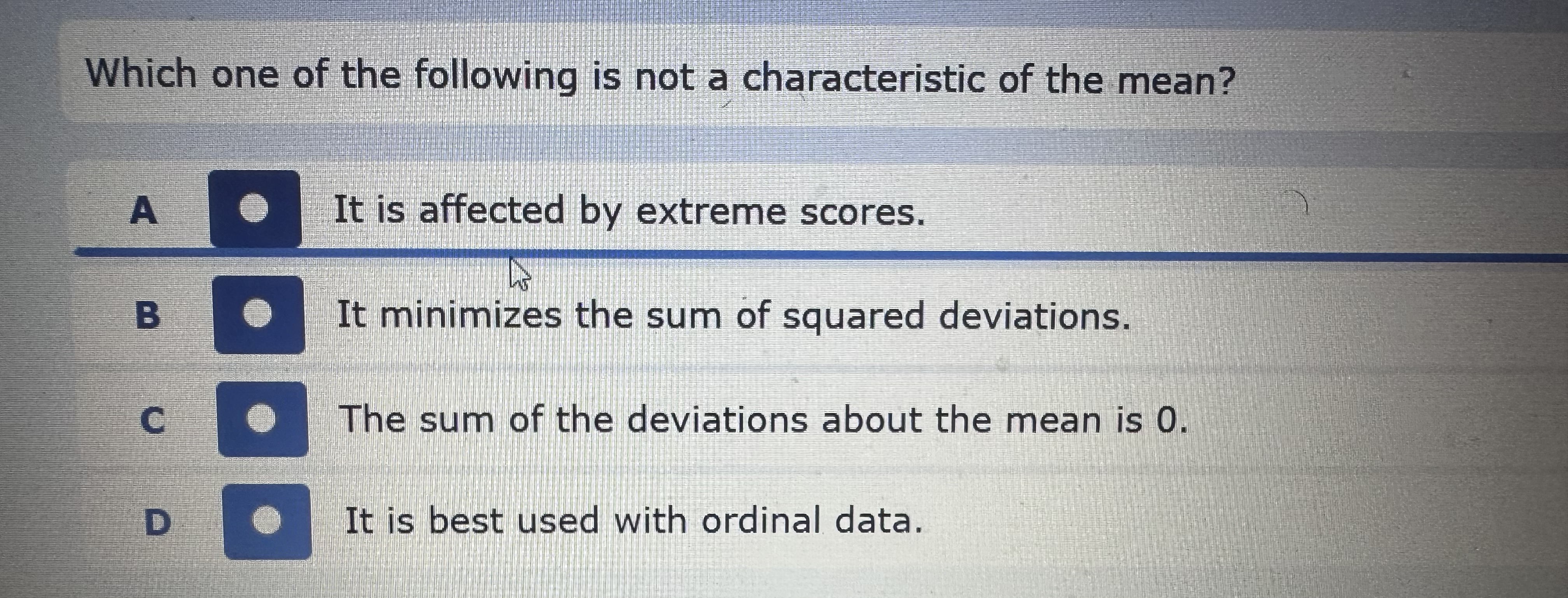 Solved Which one of the following is not a characteristic of | Chegg.com