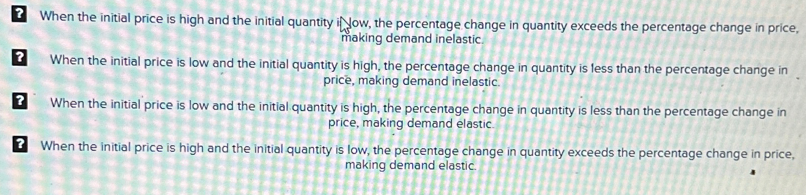 Solved 2 ﻿When the initial price is high and the initial | Chegg.com