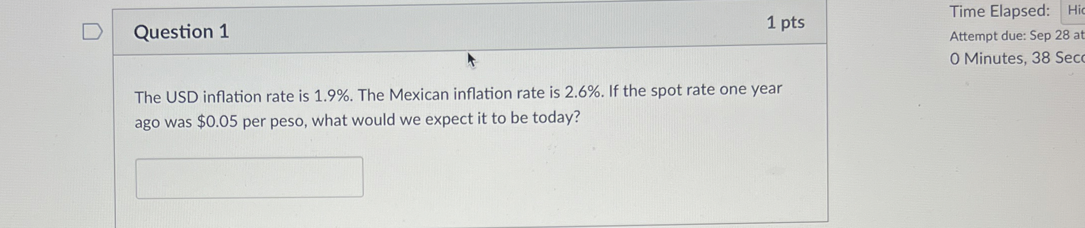 Solved Question 1The USD inflation rate is 1.9%. ﻿The | Chegg.com