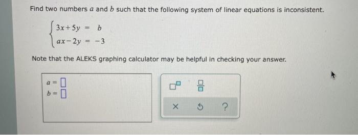 Solved Find two numbers a and b such that the following | Chegg.com