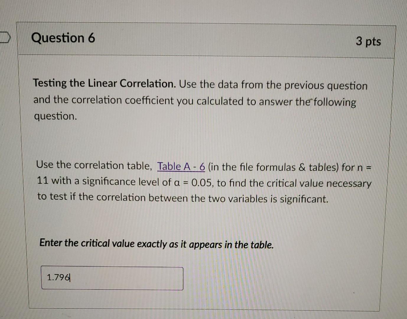 Solved D Question 5 5 pts Finding the linear correlation. | Chegg.com