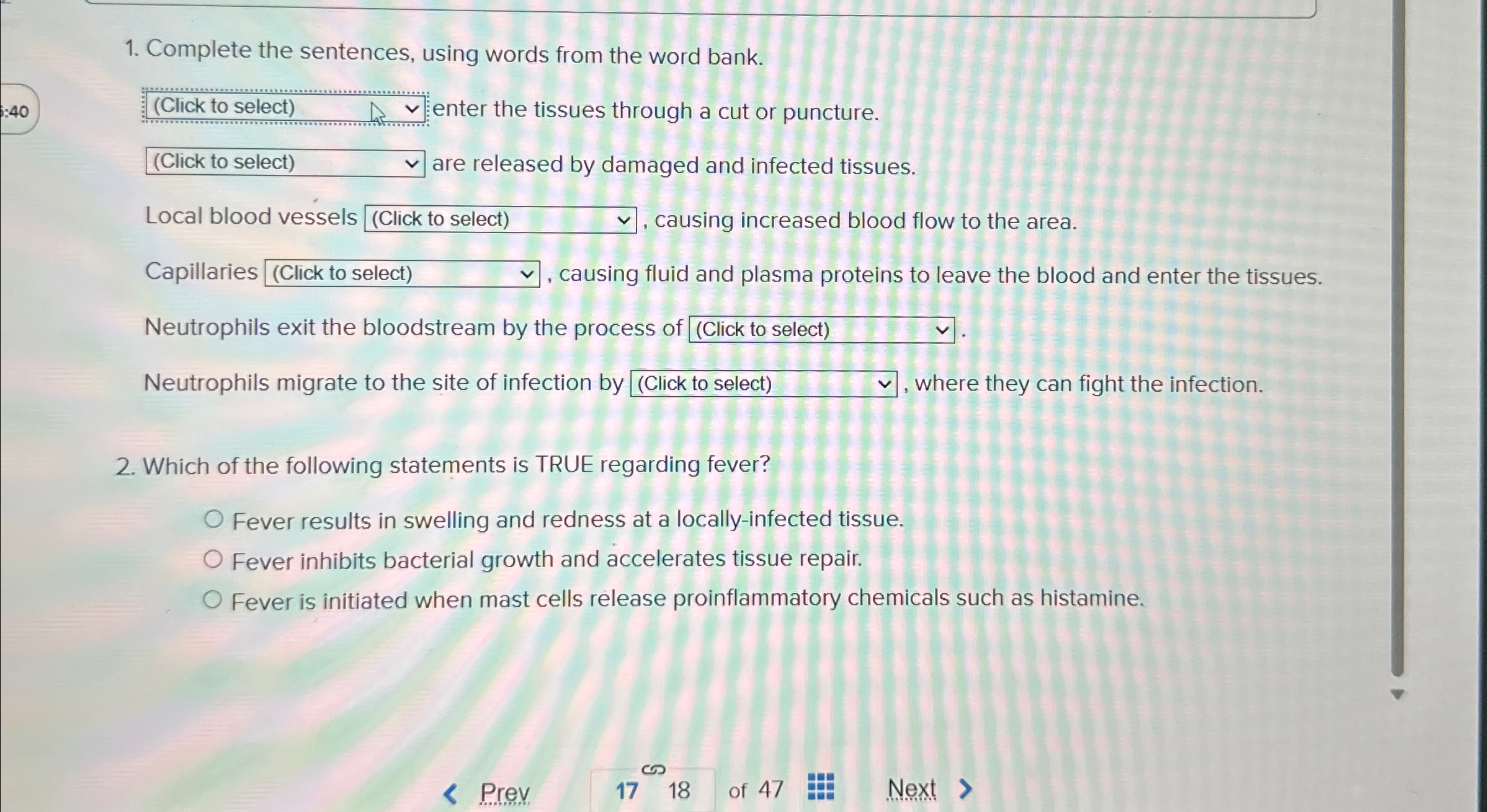 Solved Complete the sentences, using words from the word | Chegg.com