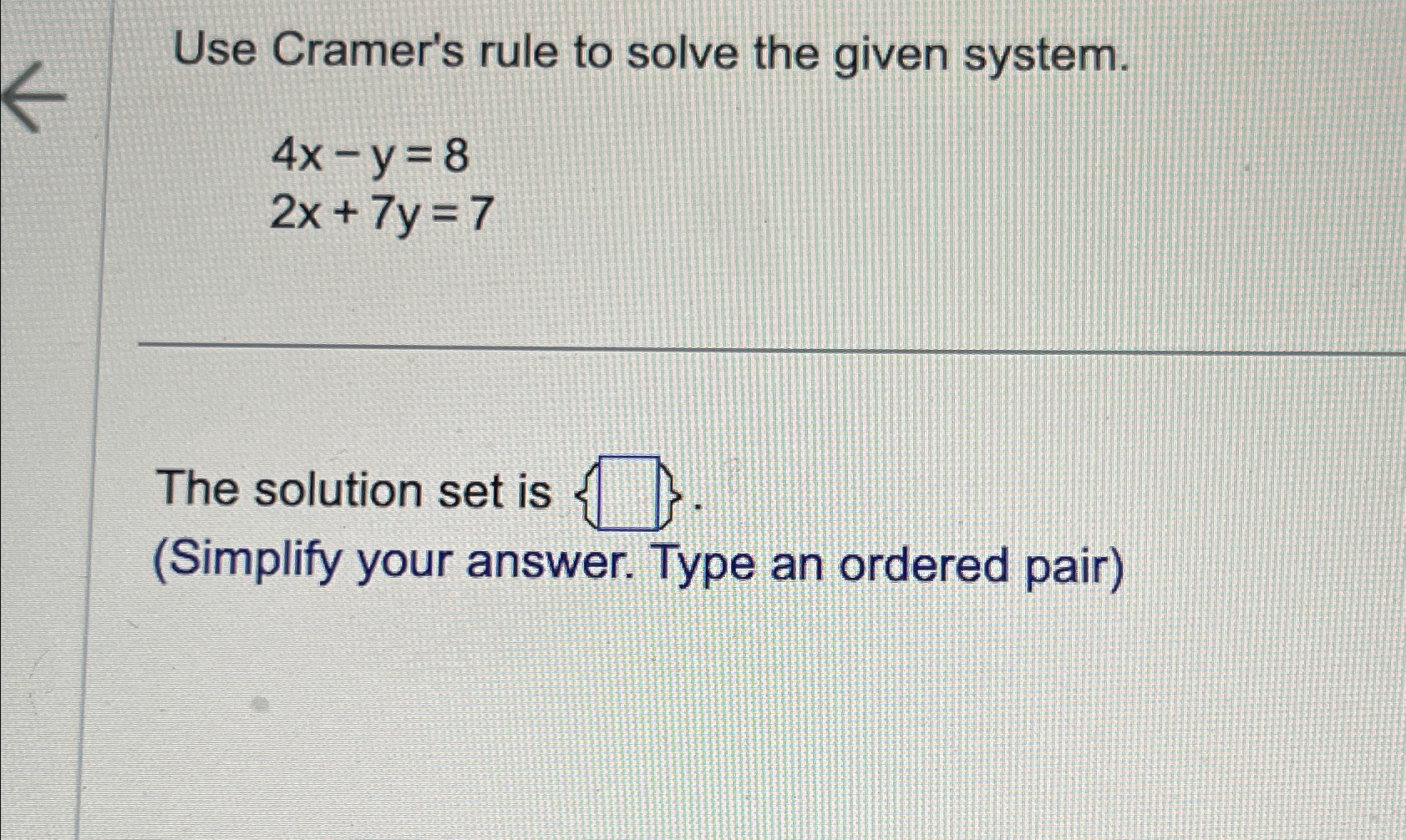 Solved Use Cramer's rule to solve the given | Chegg.com