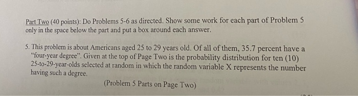 Solved Part Two (40 points): Do Problems 5-6 as directed. | Chegg.com