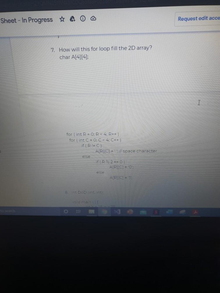 Solved Sheet - In Progress ☆ 4 Request edit access 4. void | Chegg.com