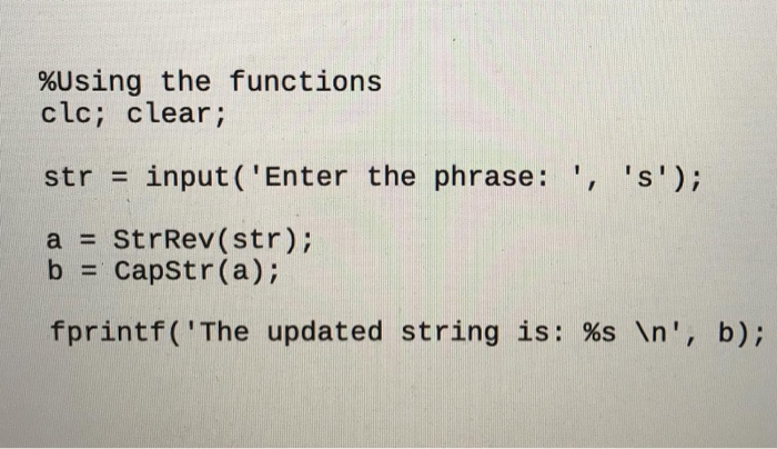 Solved Activity B String Functions: For a given phrase by | Chegg.com