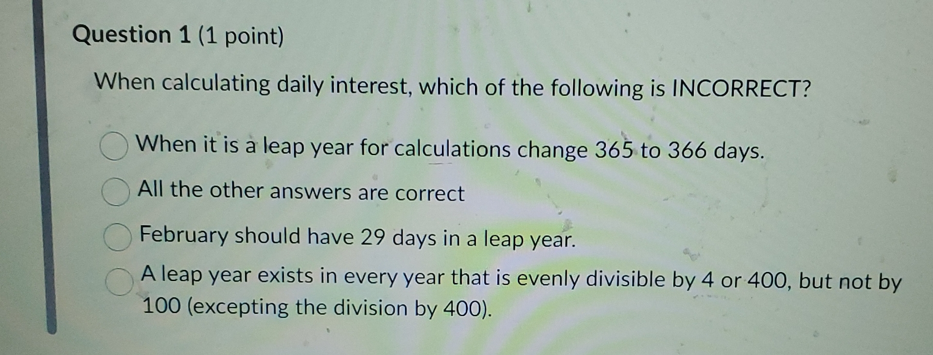 Calculating Daily Interest