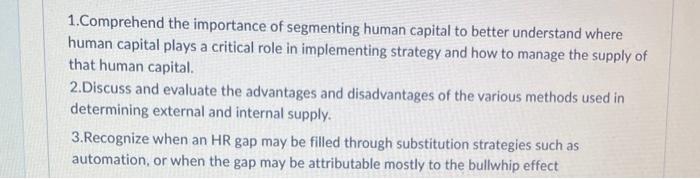 1.Comprehend the importance of segmenting human | Chegg.com