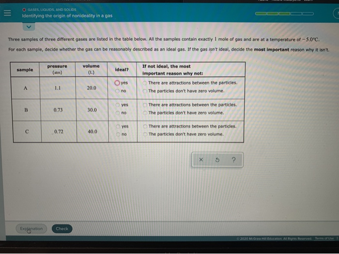 Solved - - O GASES, LIQUIDS, AND SOLIDS Identifying the | Chegg.com