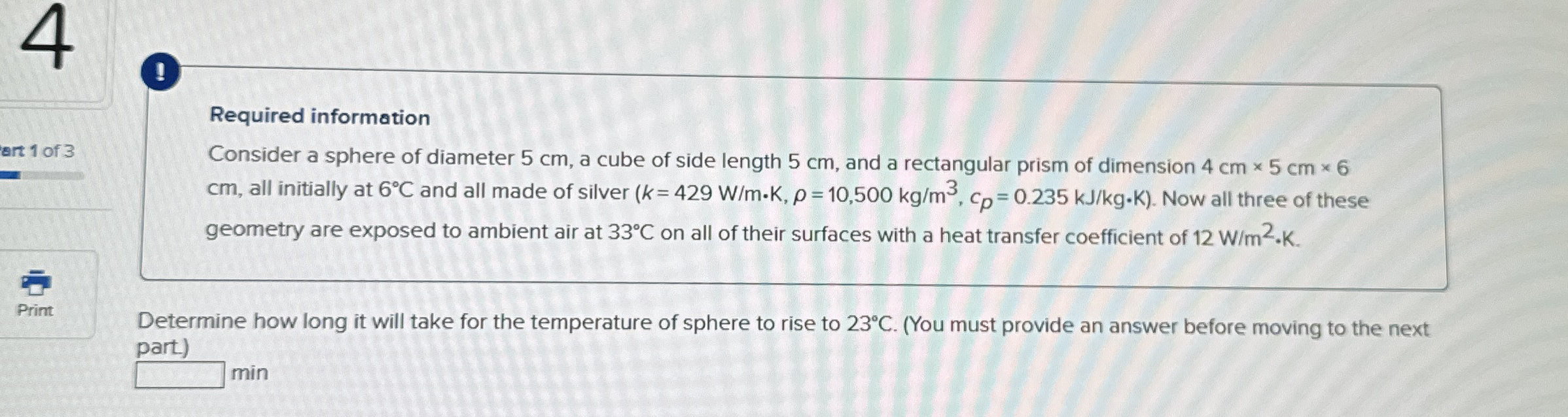 1Required informationConsider a sphere of diameter 5 | Chegg.com
