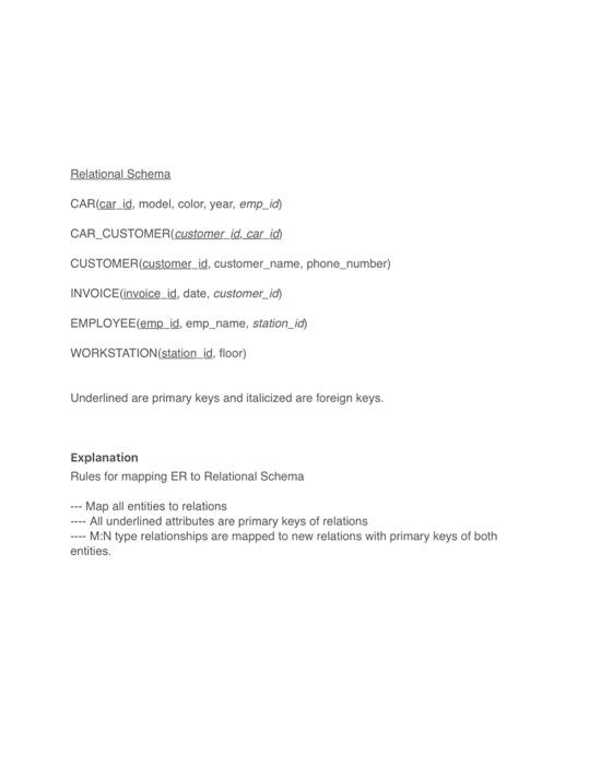 Solved Convert the ER model to a Relational model. Prepare | Chegg.com