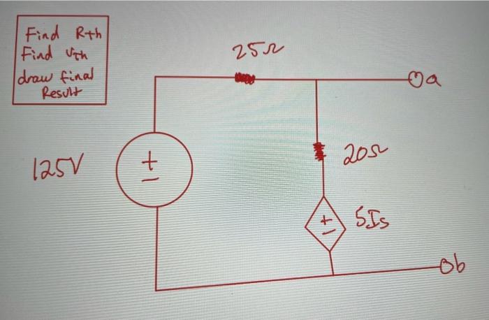 Solved find rth and vth and draw final fircuit I(s) goes | Chegg.com